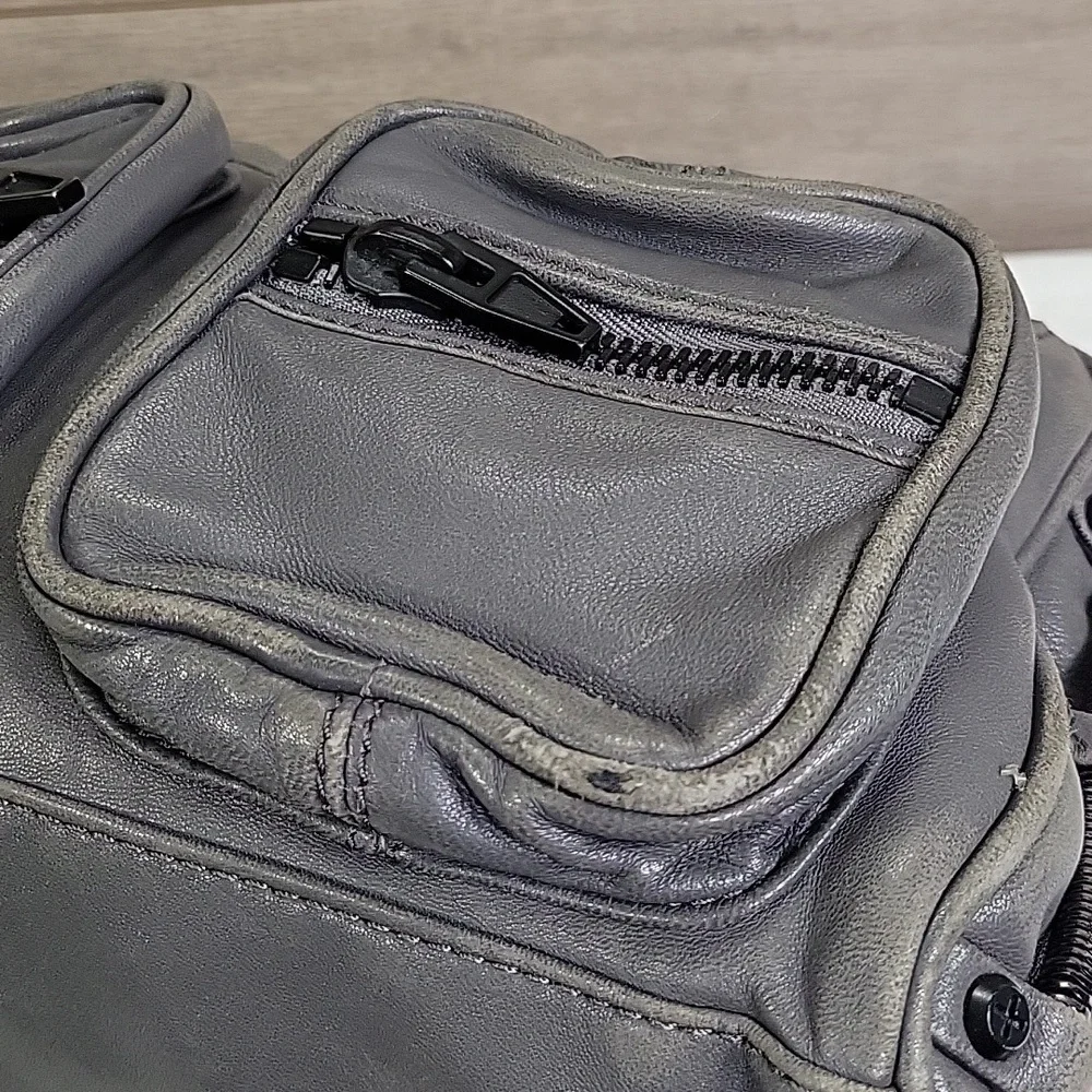 Alexander Wang Gray Leather Crossbody Shoulder Bag